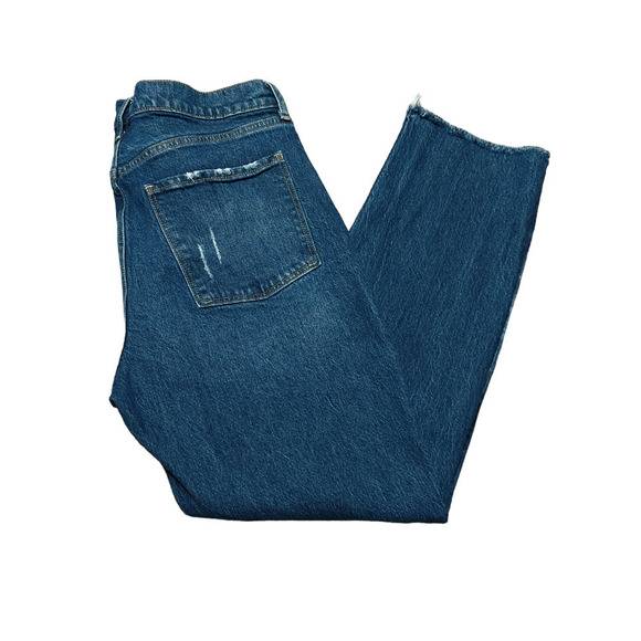 Old Navy High-Rise Slouchy Straight Dark Wash Button Fly Denim Jeans - Picture 1 of 6